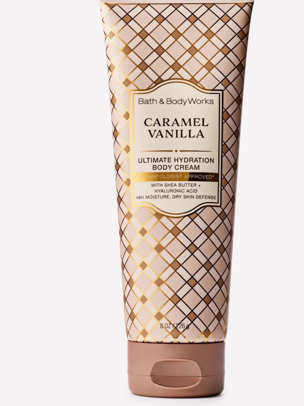 Bath & Body Works Caramel Vanilla Body Cream - Beige & Gold Accents